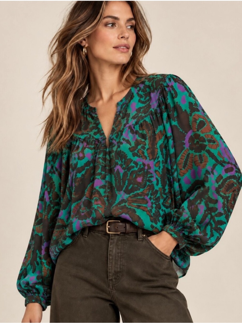 Velvet by Graham & Spencer Eveeve Reeves Satin Blouse